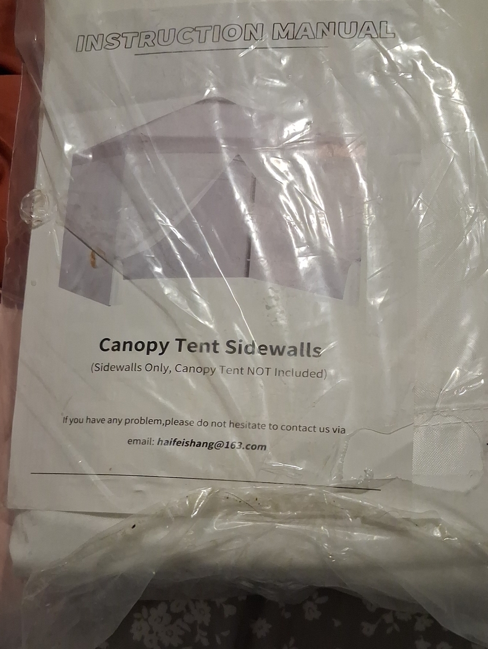 Source Unknown White Canopy Tent Sidewalls